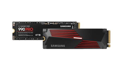 SAMSUNG MZ-V9P4T0CW 990 PRO 4 TB NVMe SSD W/Heatsink - Read Speed up to 7450 MB/s, 
Write Speed to up 6900 MB/s, Random Read up to 1400000 IOPS, 
Random Write up to 1550000 IOPS;PCIe 4.0 x4, NVMe 2.0;  V-Nand 3bit MLC; 
In-house controller; 2GB Low Power DDR4, 2400TBW
